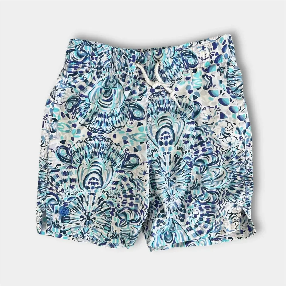 Lilly Pulitzer Junior Capri Trunk Resort White Call My Shell Phone S 4-5